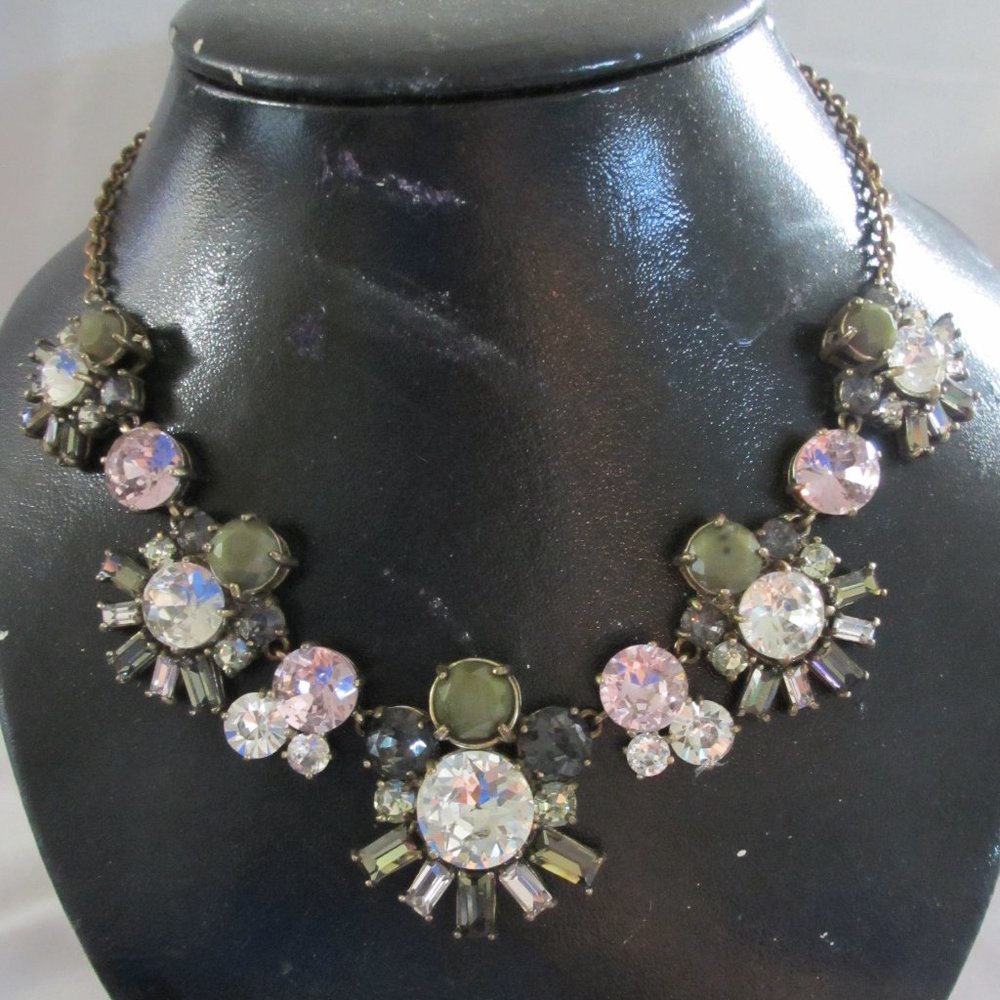 Ann Taylor Bronze Tone Sparkly Statment Necklace